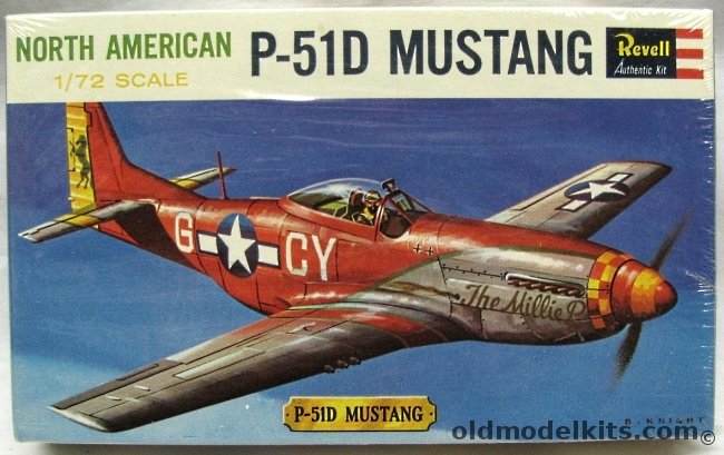 Revell 1/72 North American P-51D Mustang -  'The Millie P', H619-49 plastic model kit